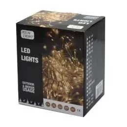 288 Λαμπάκια LED 6μ. x 60εκ. Θερμό Λευκό τύπου Βροχή