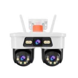 Ασύρματη Διπλή Κάμερα Παρακολούθησης Wi-Fi IP66 Jortan GUN BALL Λευκό Μαύρο