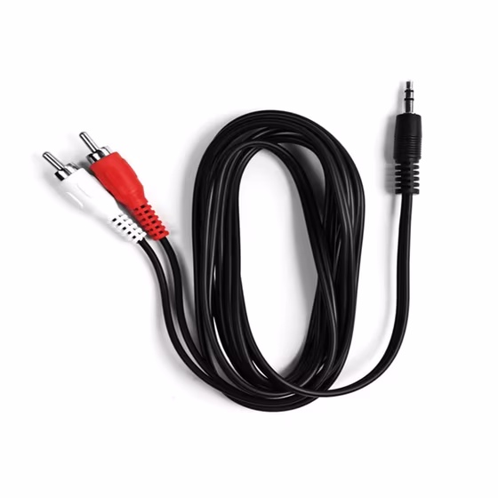 Καλώδιο ήχου 3,5mm Stereo σε RCA x 2 Αρσενικό Σε Αρσενικό, Μαύρο 3μ