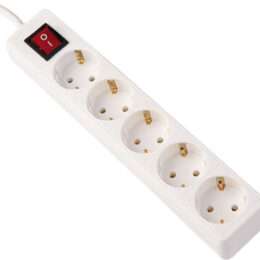 Eurolamp Πολύπριζο 5 Θέσεων με Διακόπτη και Καλώδιο 1.5m