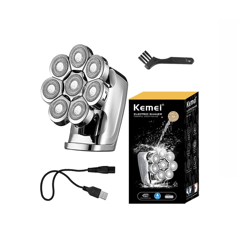 Kemei KM-1525 Περιστρεφόμενη Ξυριστική Μηχανή Προσώπου Επαναφορτιζόμενη
