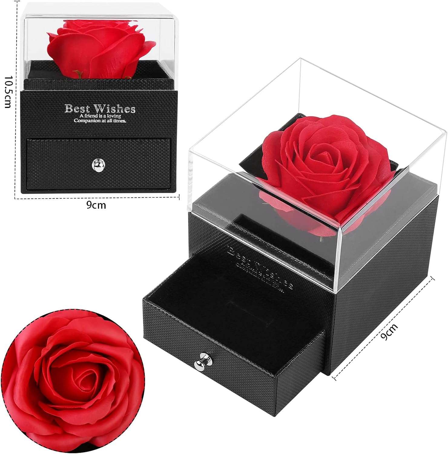 Λουλούδι Τριαντάφυλλο Θήκη Κοσμημάτων - Image 3