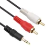 Καλώδιο ήχου 3,5mm Stereo σε RCA x 2 Αρσενικό Σε Αρσενικό, Μαύρο 1,50m