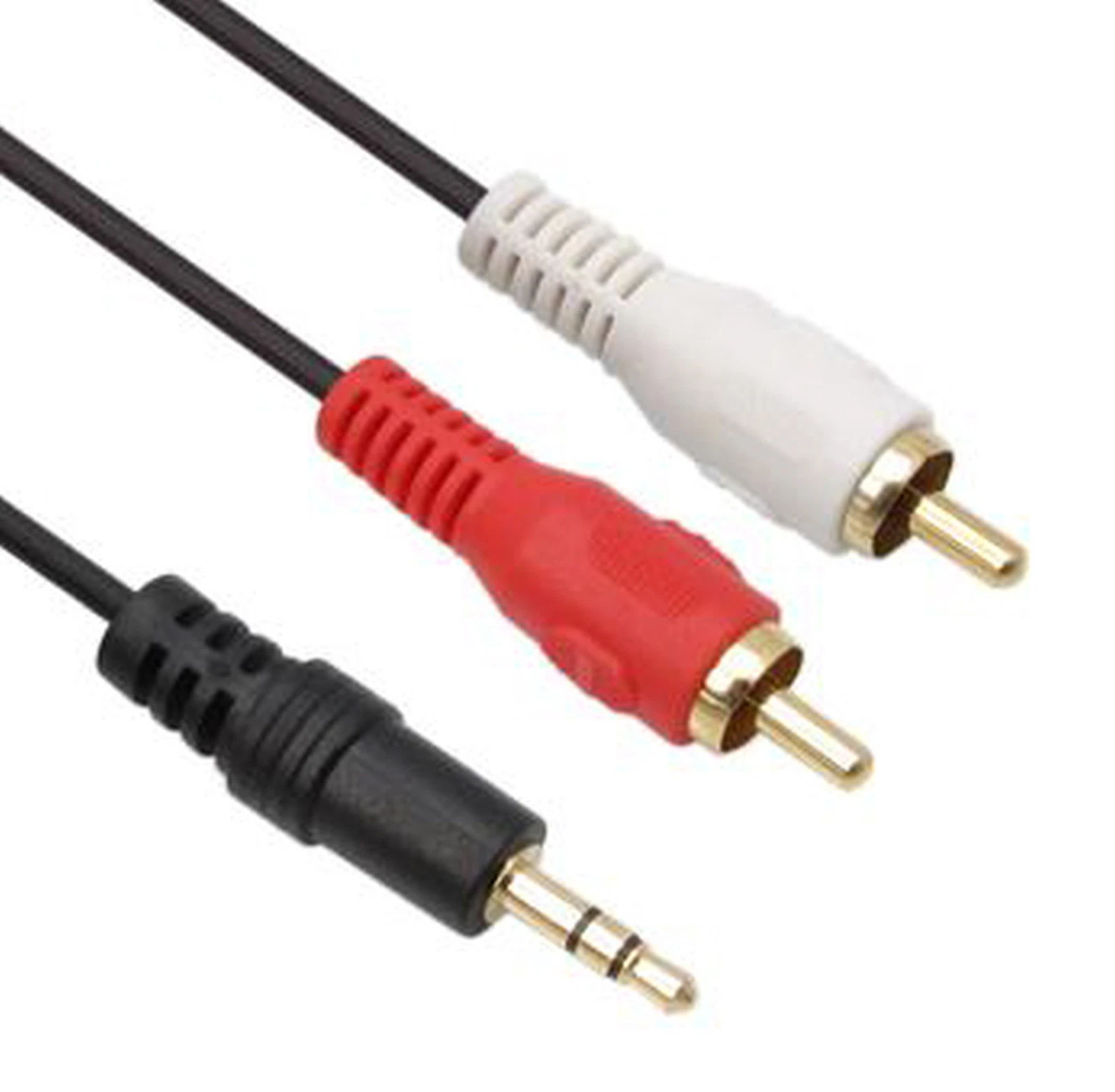 Καλώδιο ήχου 3,5mm Stereo σε RCA x 2 Αρσενικό Σε Αρσενικό, Μαύρο 3μ - Image 2