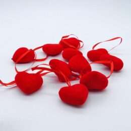 Βελούδινη Σειρά Καρδιών 1,80 μ. – Κόκκινο