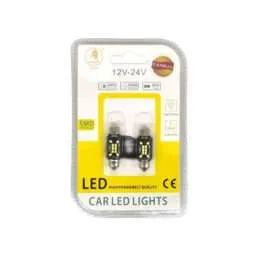 EJC Λάμπες Αυτοκινήτου Canbus LED 6000K Ψυχρό Λευκό 12-24V 2τμχ