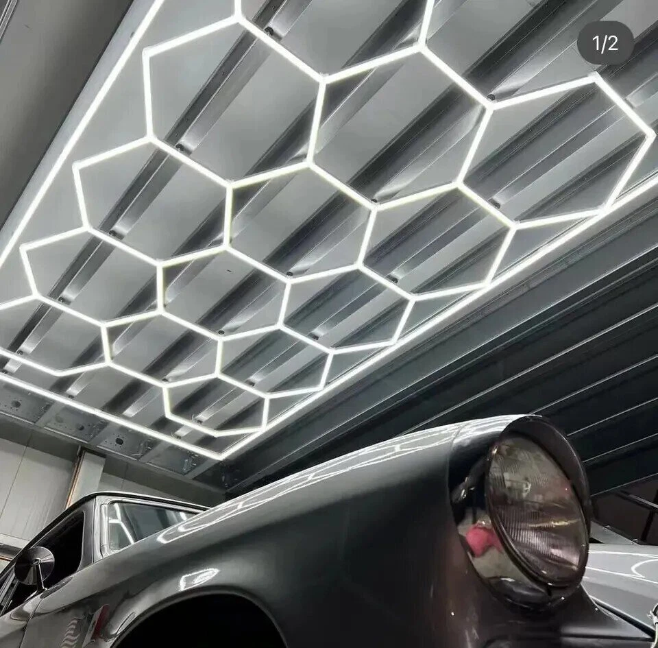 14 LED Εξάγωνο Φωτιστικό Οροφής LED Φωτισμός Γκαράζ 680W 6500k - Image 5