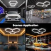HEX‑LED Modular Garage Lighting System – Σετ 24 Εξαγωνικών LED 168W, 18.480lm, 6500K - Image 2